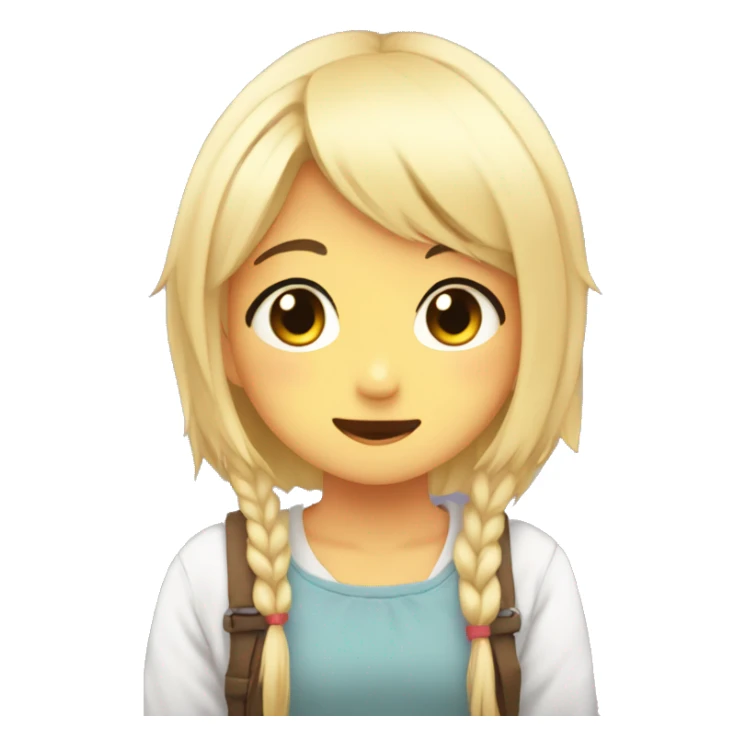 uwu anime girl that gets shy sticker