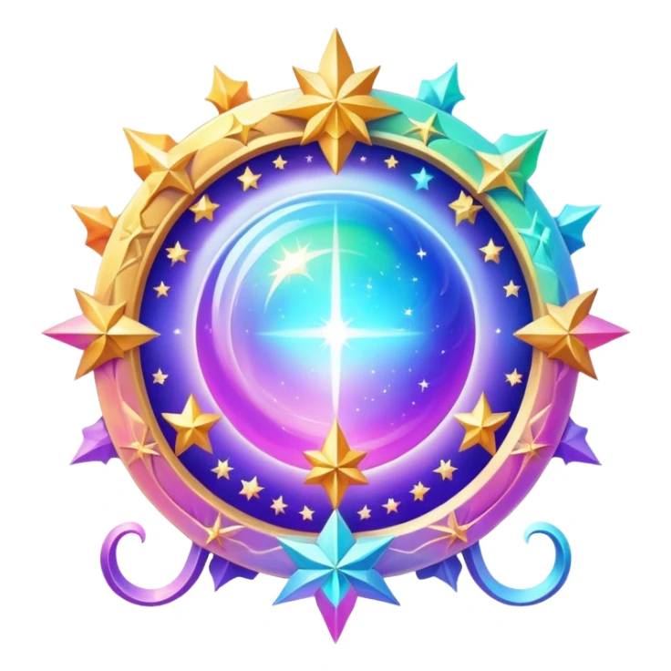 Epic divine legendary celestial complex detailed iridescent gradients aesthetic-scenery-Decorations sticker