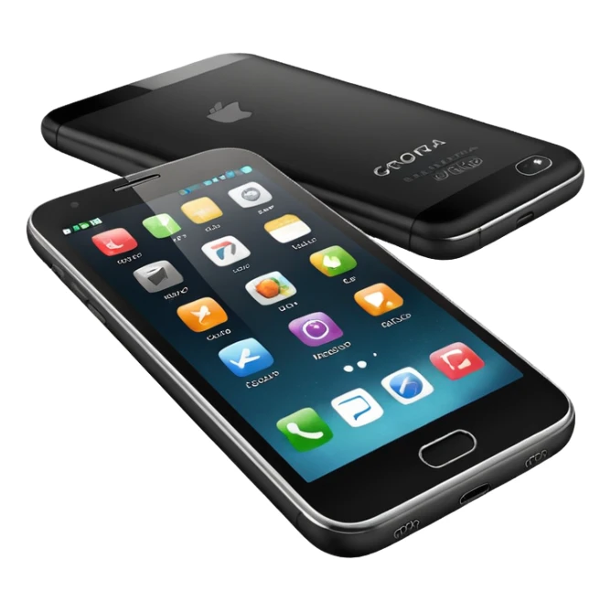 Quero uma desenho de celular e em baixo quero uma frase escrita ass vendendo esse celular em português  sticker