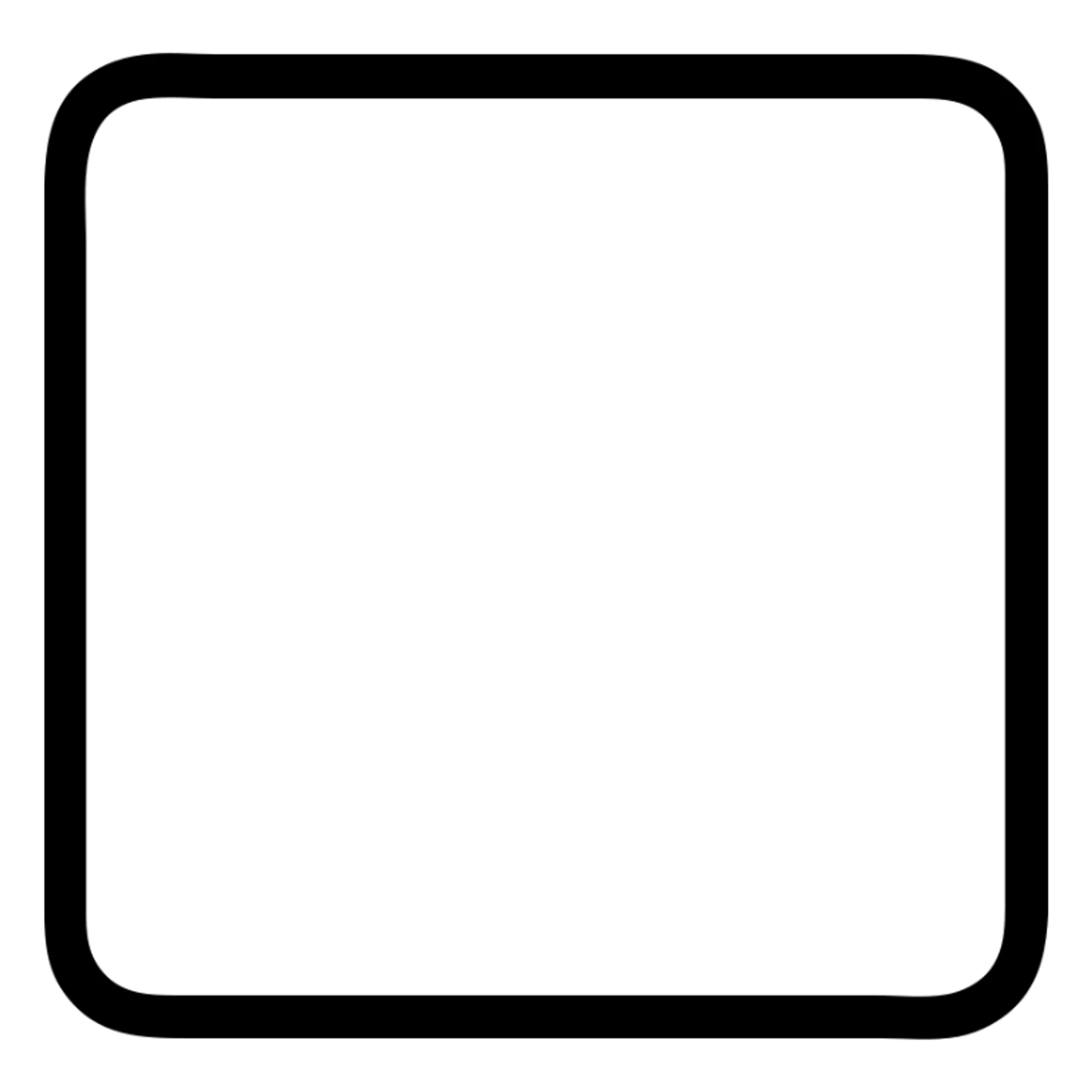 white square with thick black outline sticker