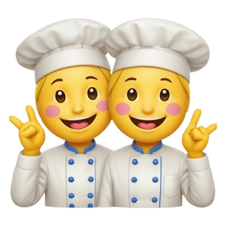 Yellow smiley chefs kiss sticker