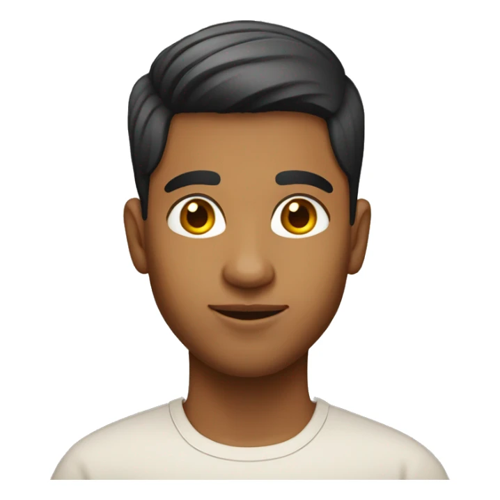 Young Indian guy with clean haircut, light skin tone sticker