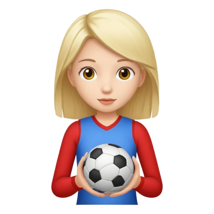 Girl wearing a ball  sticker