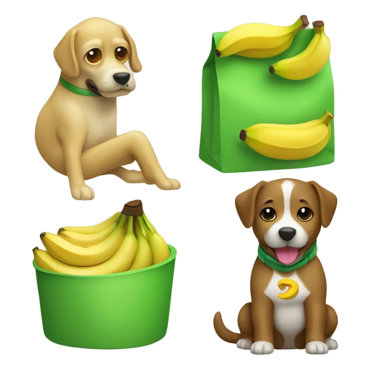 perro con disfraz de banana verde y cara de Minio sticker