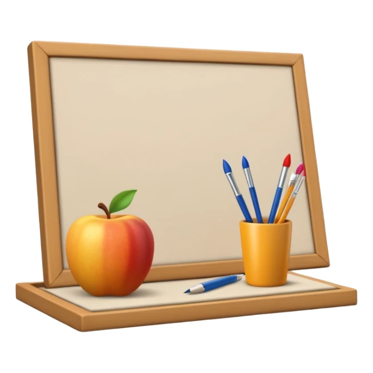 Artist Canvas, still life, realistic, 3D rendering sticker