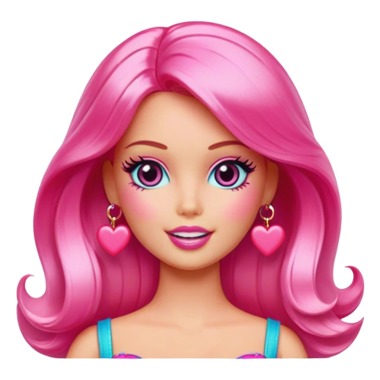 Barbie with heart eyes sticker