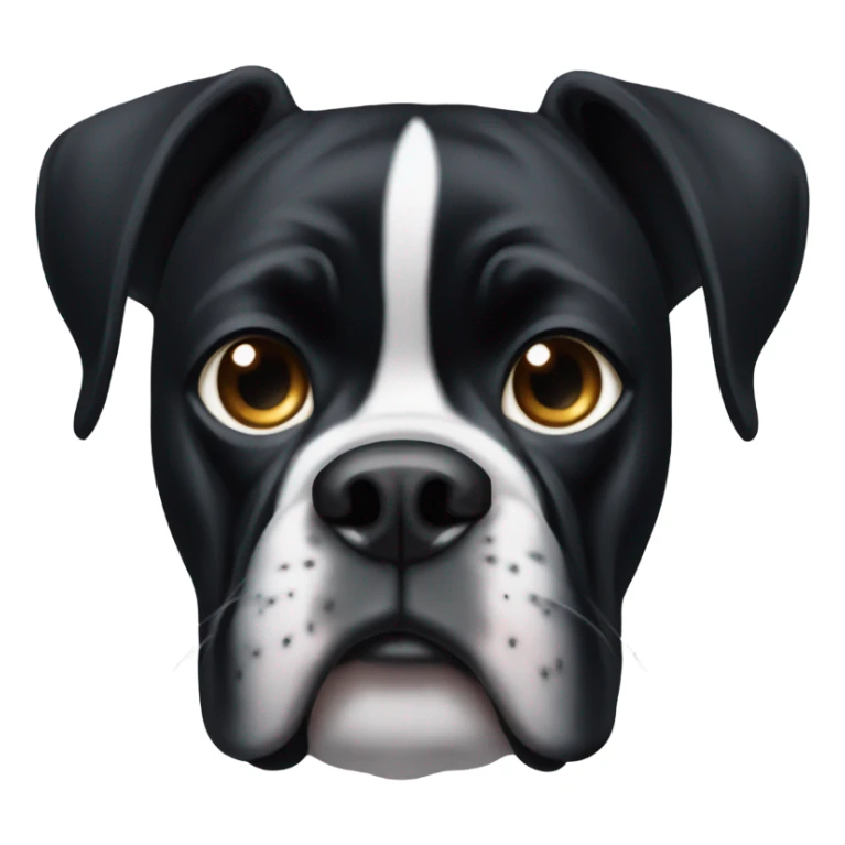 Black boxer dog who is the most handsome guy sticker