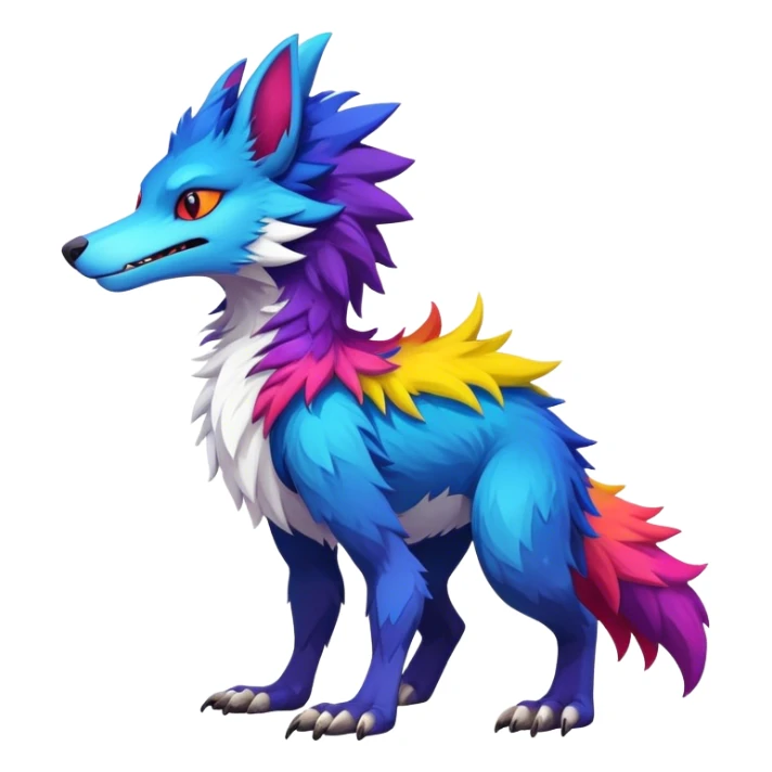 Epic Edgy Cute Colorful Vernid-Sergal-creature-animal full body sticker