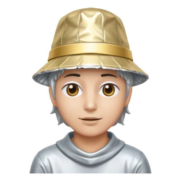 top of head tin foil hat  sticker