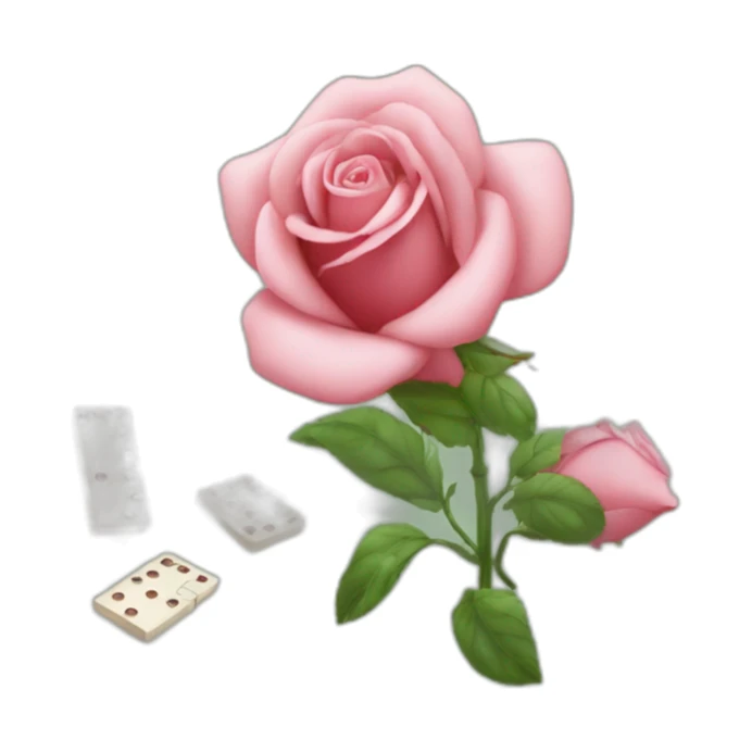 Domino rose avec un bouteille d'oasis sticker