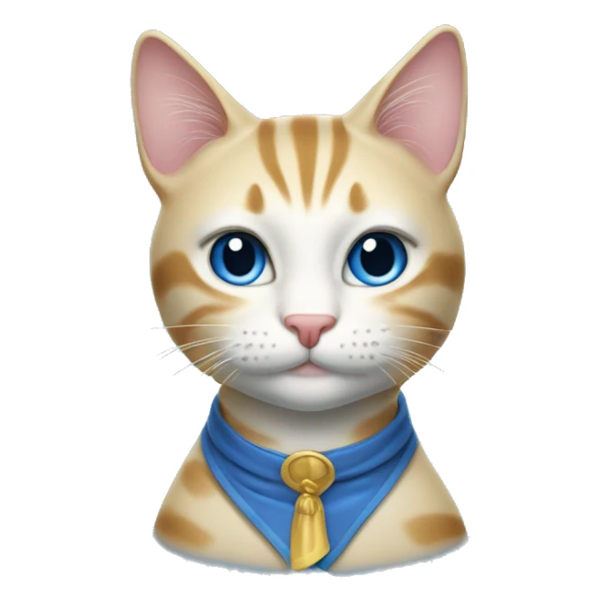 gestreifte blaue katze mit brillie sticker