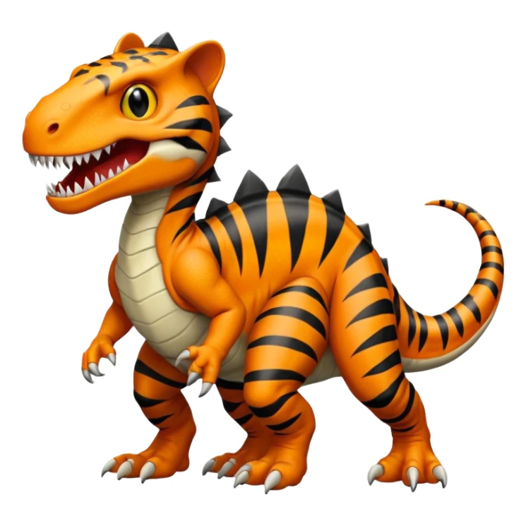 Tiger dinosaur sticker