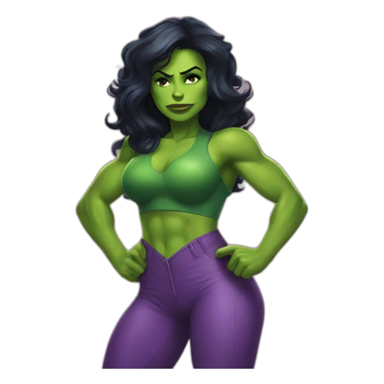 She-Hulk with phone in love sticker
