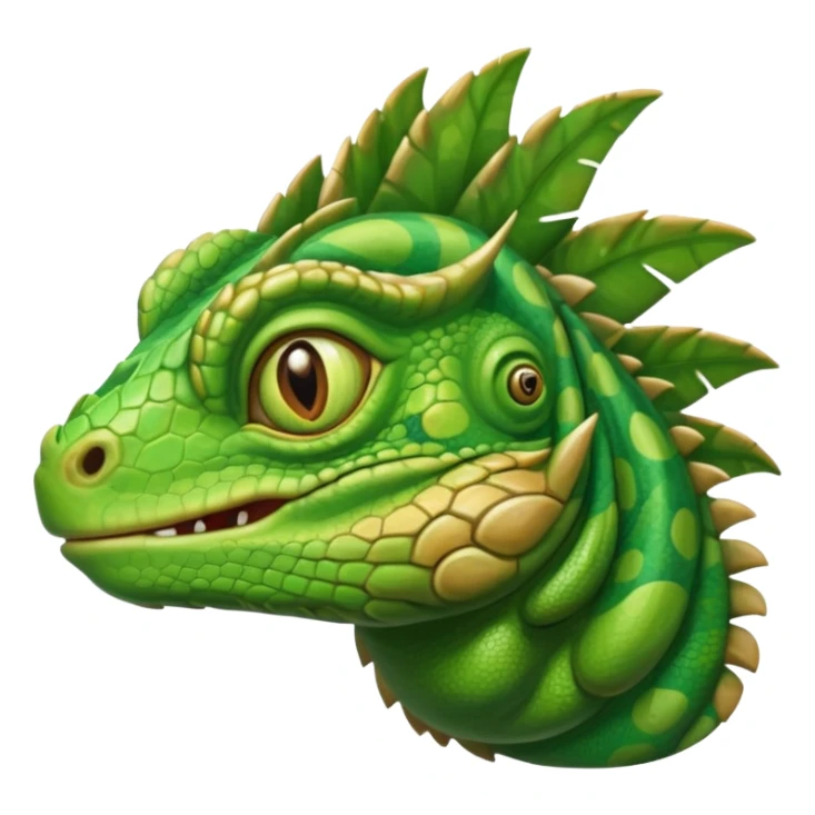 iguana's face dizzy with the eyes that have like swirls sticker