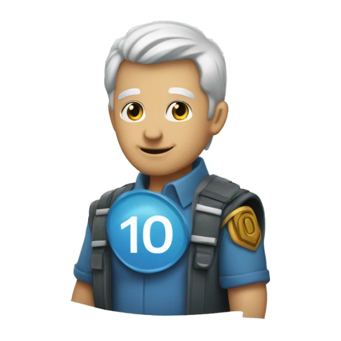 un numero 10 con un signo de porcentaje al lado  sticker