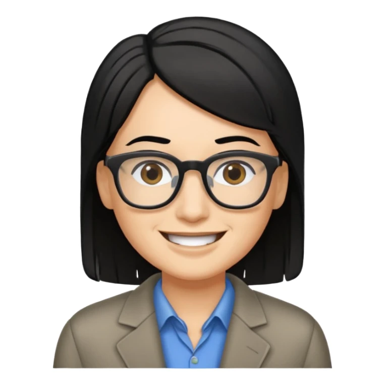 Un locutor de radio, pelo negro con canas, con gafas sticker