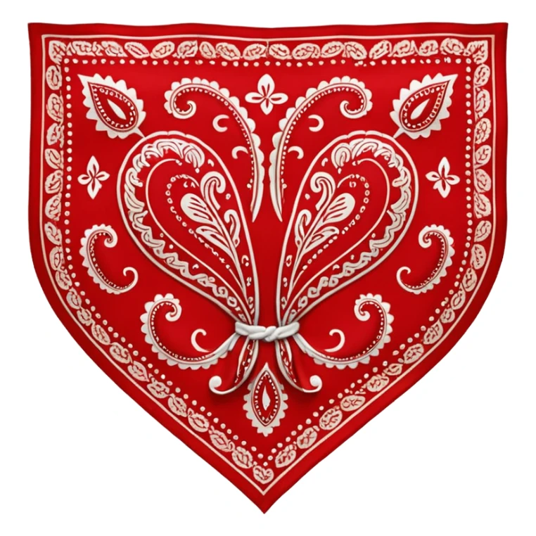 Red paisley bandana, bandana,tied sticker