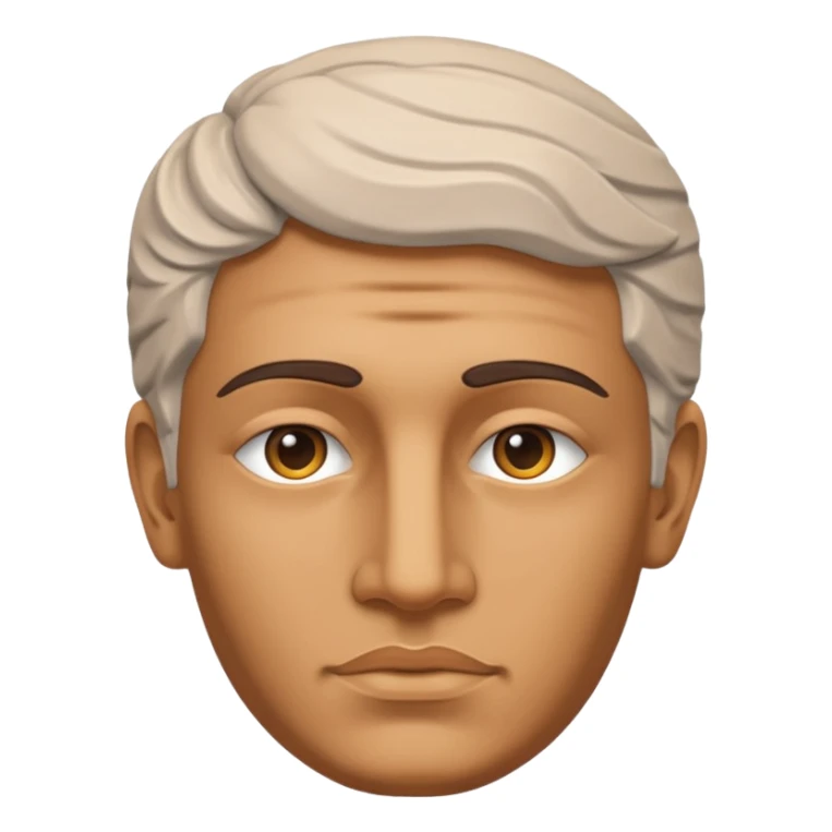 half face sculpture, part of the stone, david statue sticker