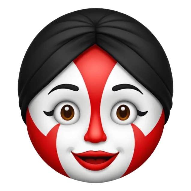 Crie um emoji de palhaço de circo em preto e branco igual o de iphone sticker
