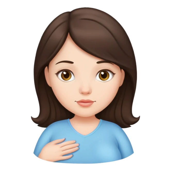 Brunette girl pregnant sticker