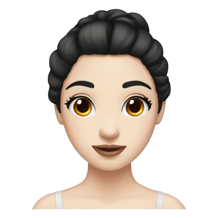 ballerina with pale skin and black hair sticker