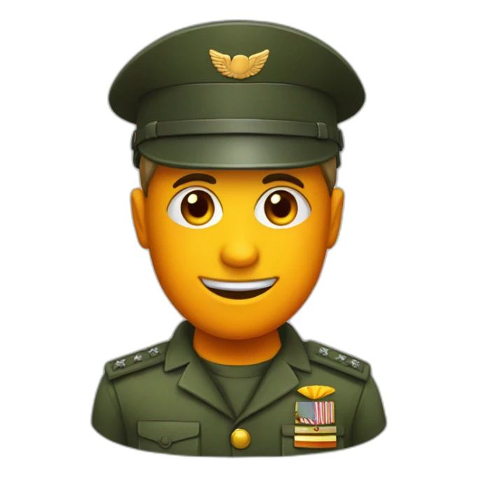 militar con una lente naranja sticker