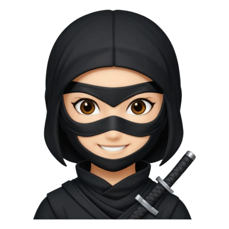 i need girl ninja smile sticker