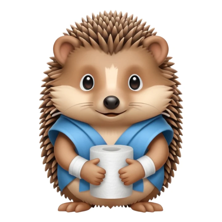 Hedgehog w bandaged arm sticker