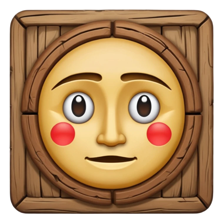 ancient Slavic idol, stylized face, emoji style sticker