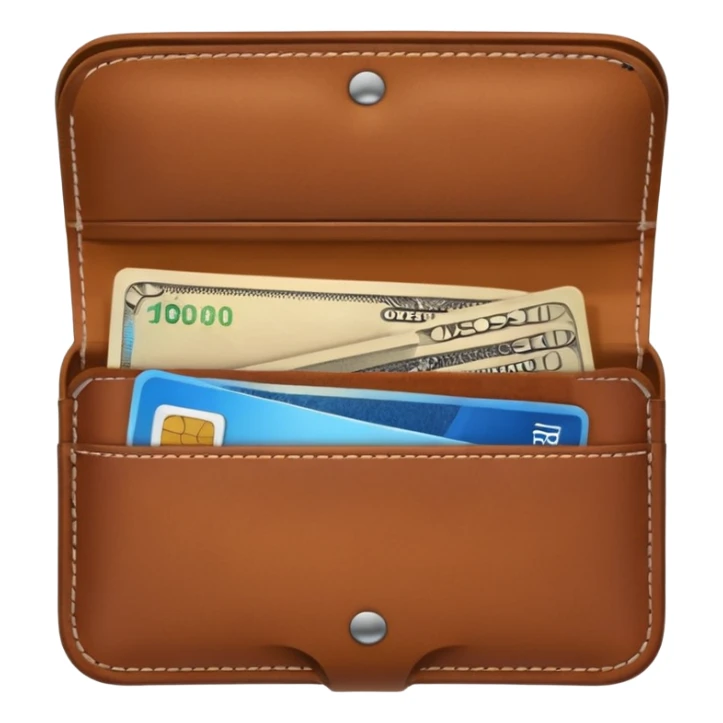 open empty wallet with no money at all sticker