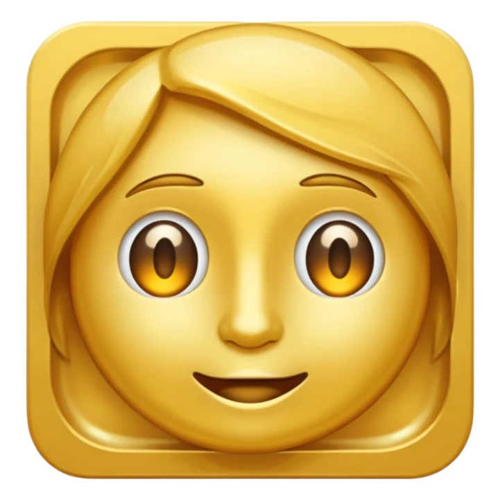 eine goldene schallpatte die ein cartoon gesicht drauf hat und lächelt sticker