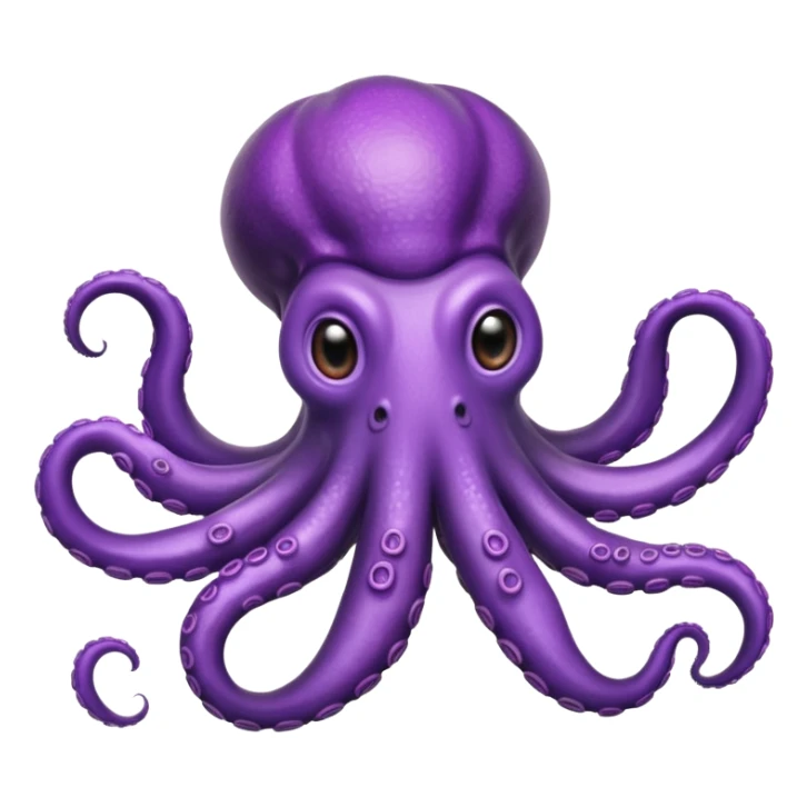 Eggplant and octopus emoji merge sticker