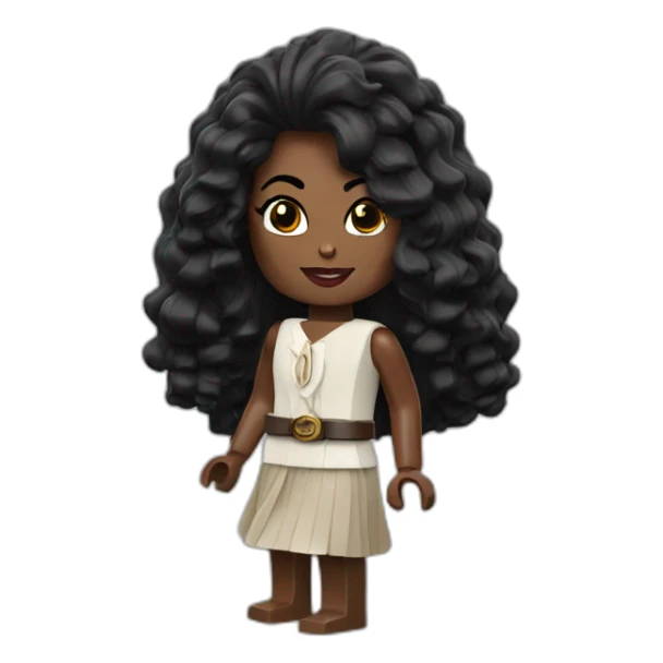 Lego black woman fro sticker