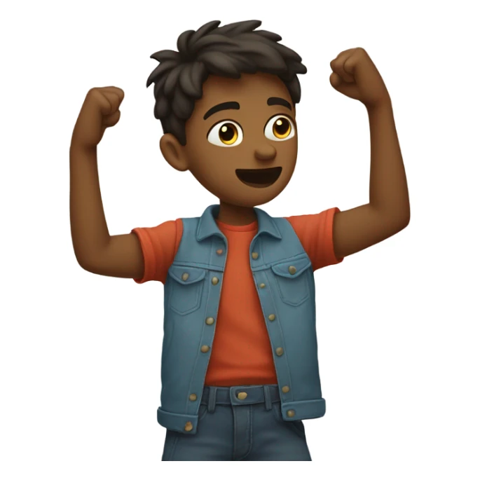 A boy (emoji) doing a dab (not full body) sticker