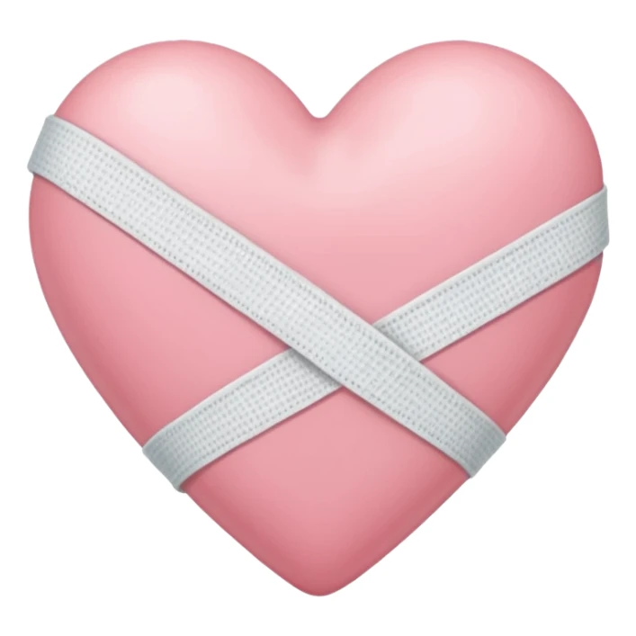 a heart con una venda but light pink  sticker