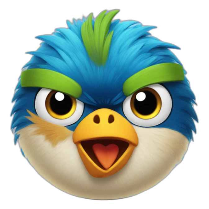 Baby the blauw angry birds sticker