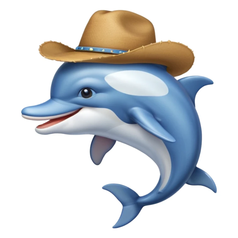 un delfín vestido de vaquero sticker