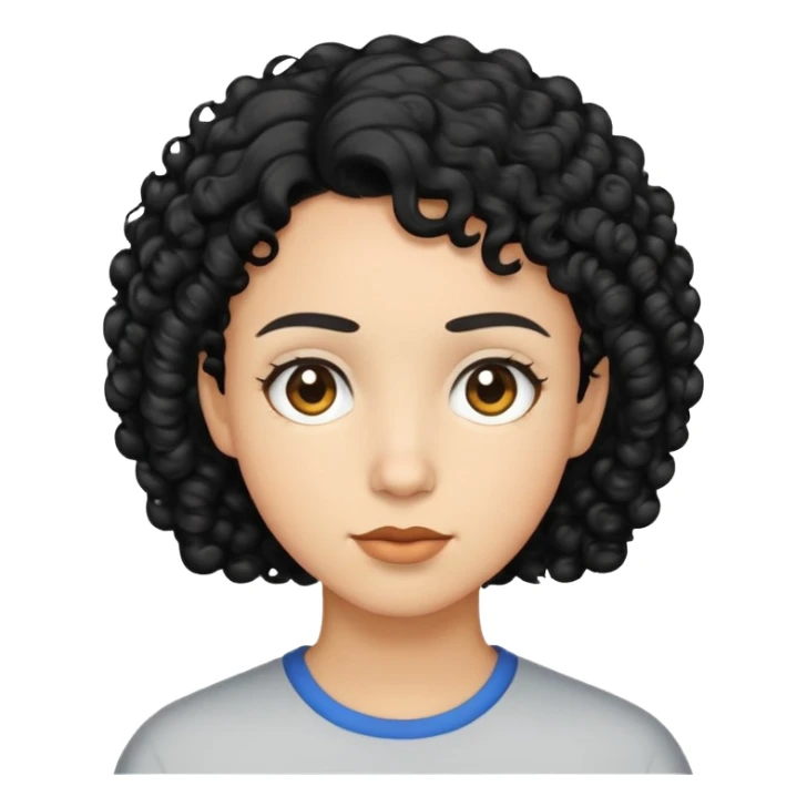 Sleeping with short curly black hair sticker