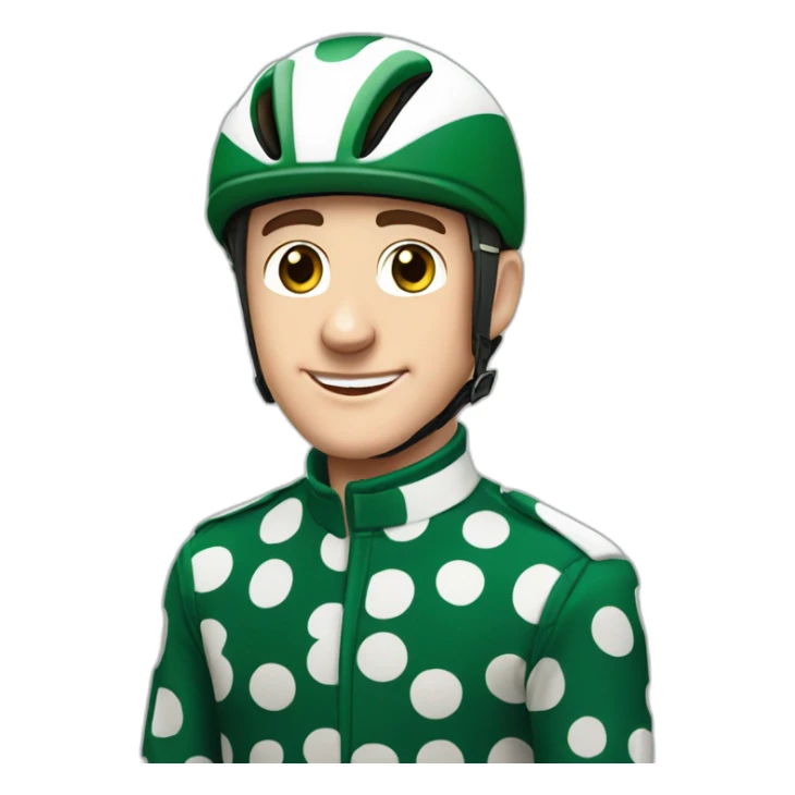 paul townend jockey dark green polka dot sticker