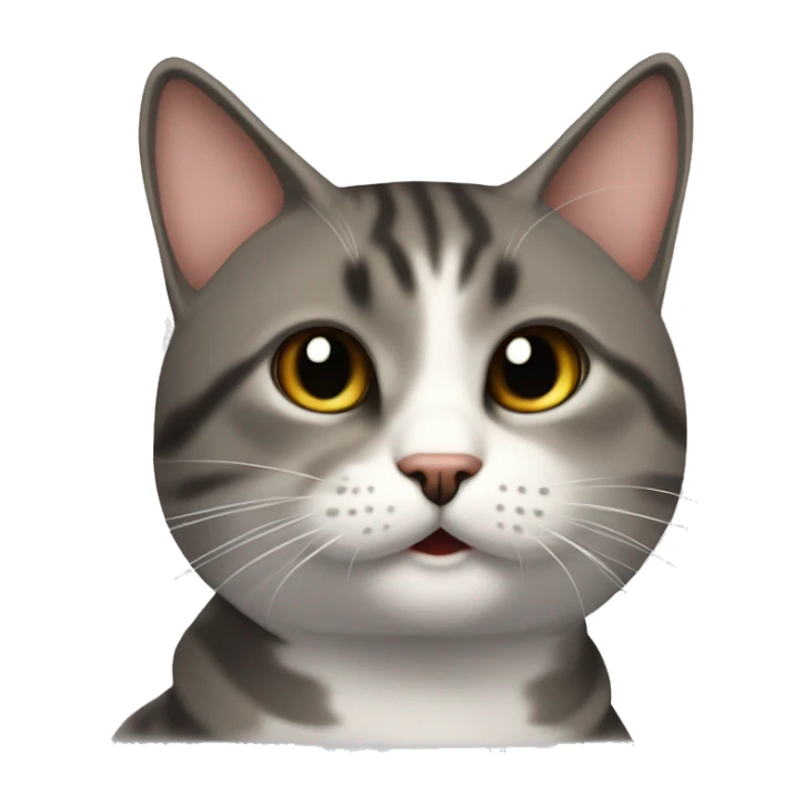 Gato enojado mordiéndose el labio  sticker