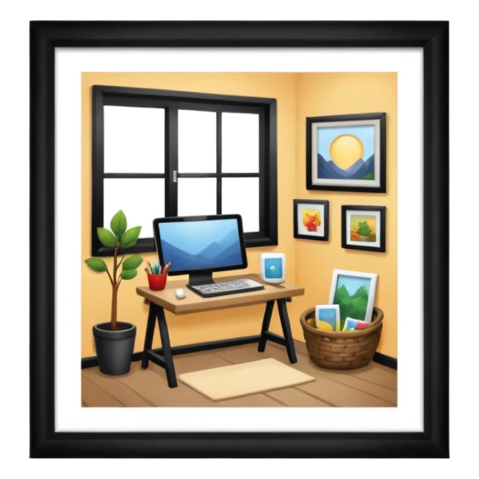 room (cozy art studio) sticker