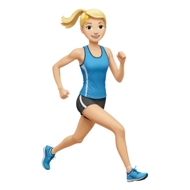 give me a tall, blonde female runner sticker