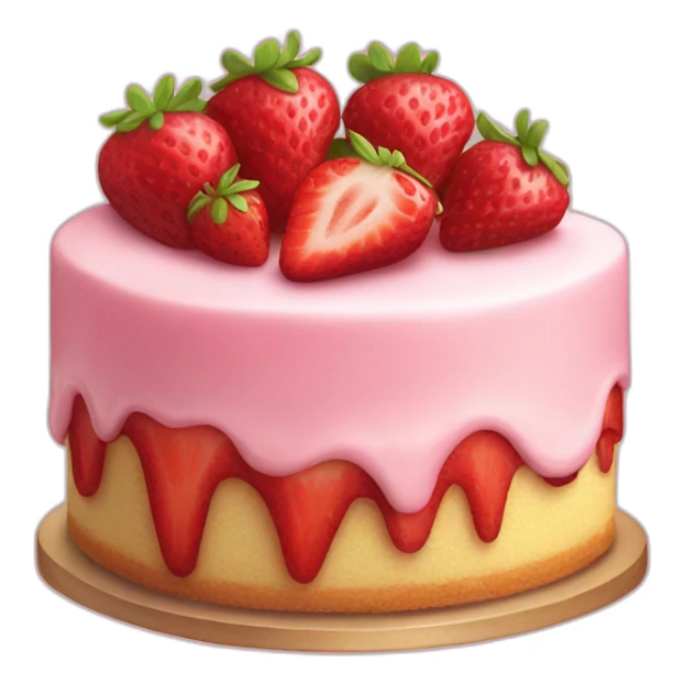 Strawberry cake sticker