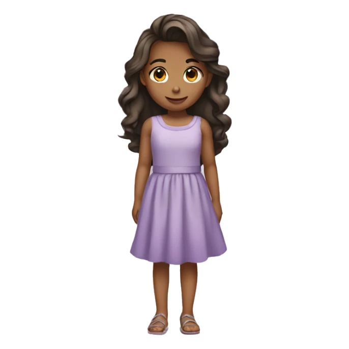 A girl standing in a dress sticker