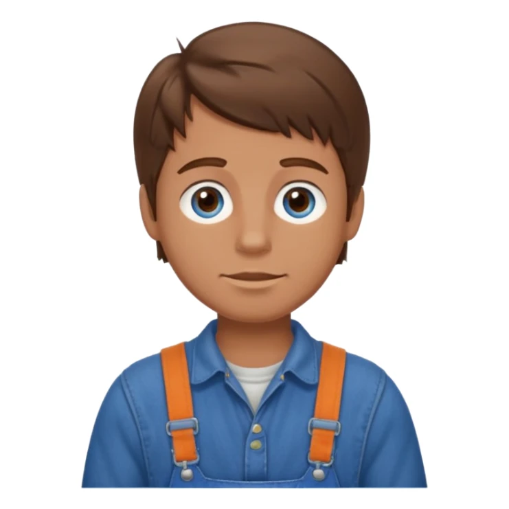 CREATE ME A NICE FARMER BOY BROWN HAIR TANNED SKIN AND BLUE EYES sticker