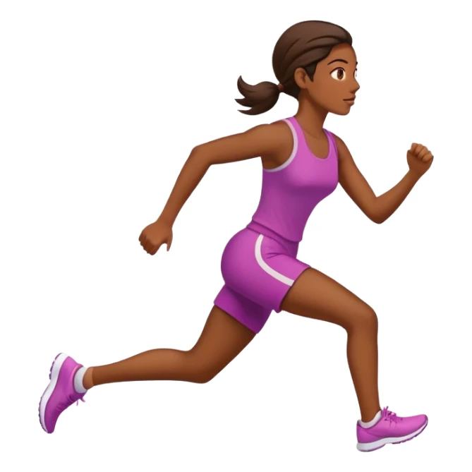 Novia morena corriendo de perfil sticker