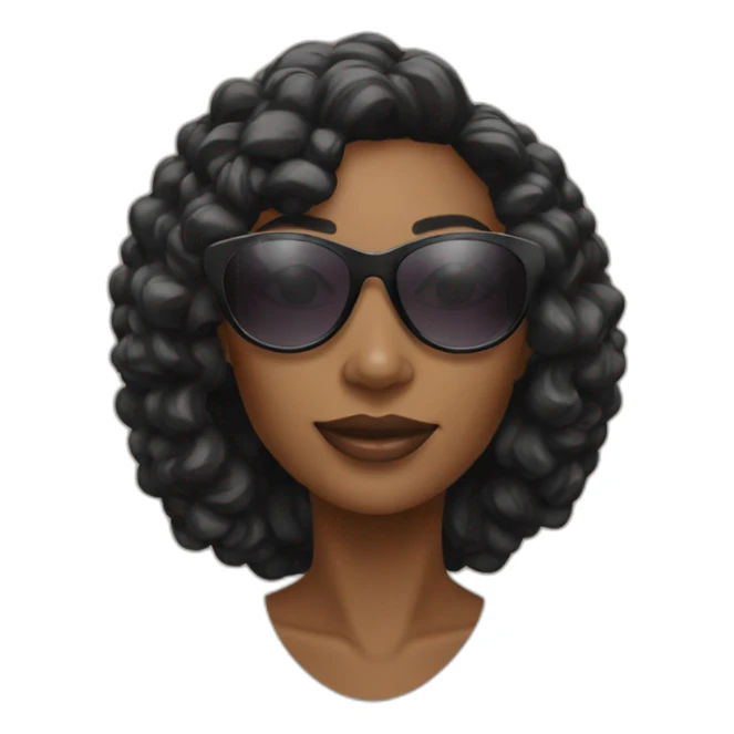 Beautiful Black women sunglasses sticker