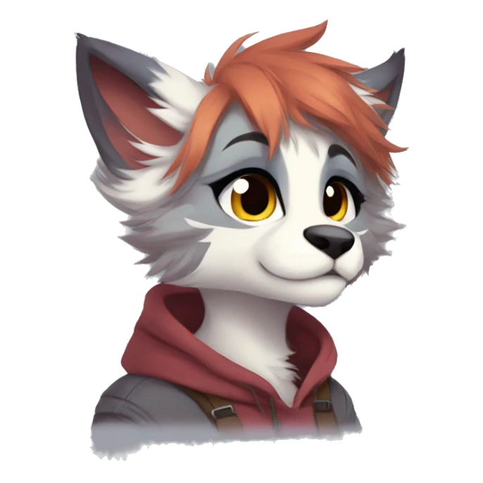 Shy edgy anthro furry by Falvie, LiLaiRa, griffsnuff, AngieWolf sticker