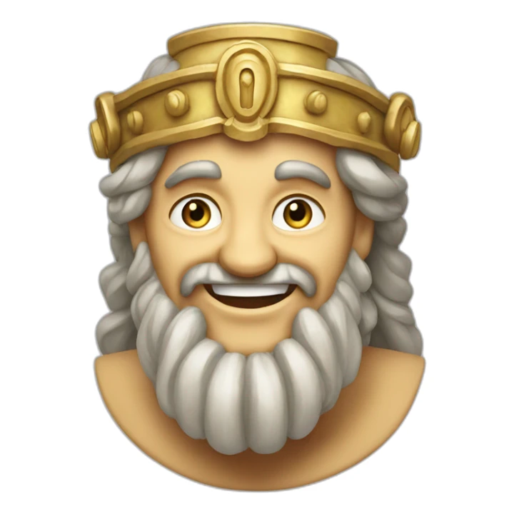 Ancient Greek King Odysseus laughing sticker