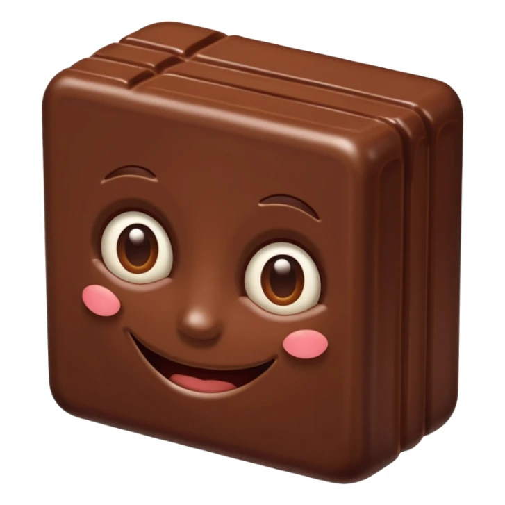single charactarized personified chocolate sweet treat  sticker